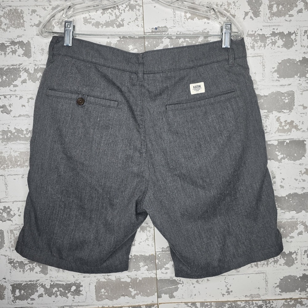 Katin Court Short Mens Gray Chino Comfort Gray Zip Fly Welt Back Pockets Size 33